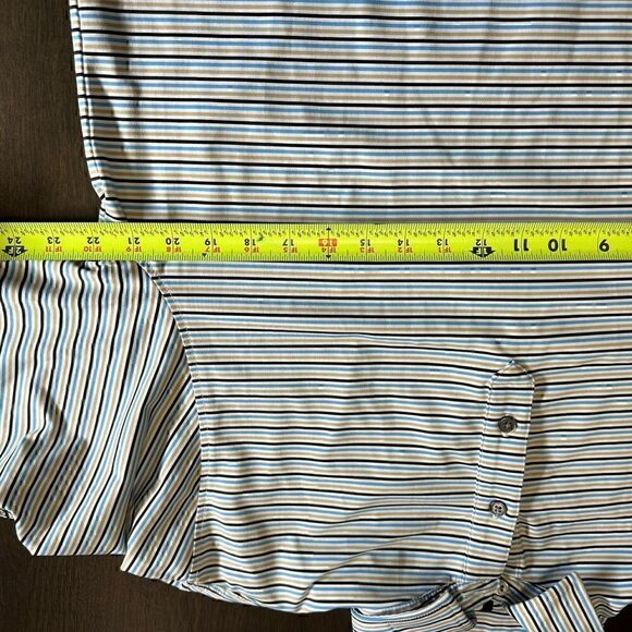 FootJoy Mens Medium Edgewood Country Club Mens Striped Short Sleeve Polo - Picture 8 of 8